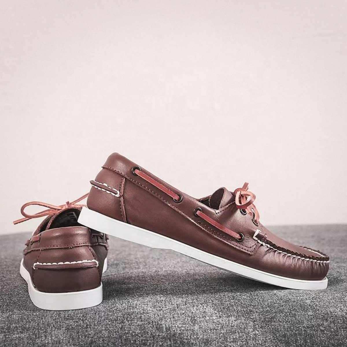 Men’s Brown Leather Moccasin Loafers