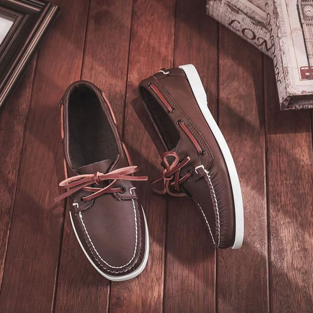 Men’s Brown Leather Moccasin Loafers