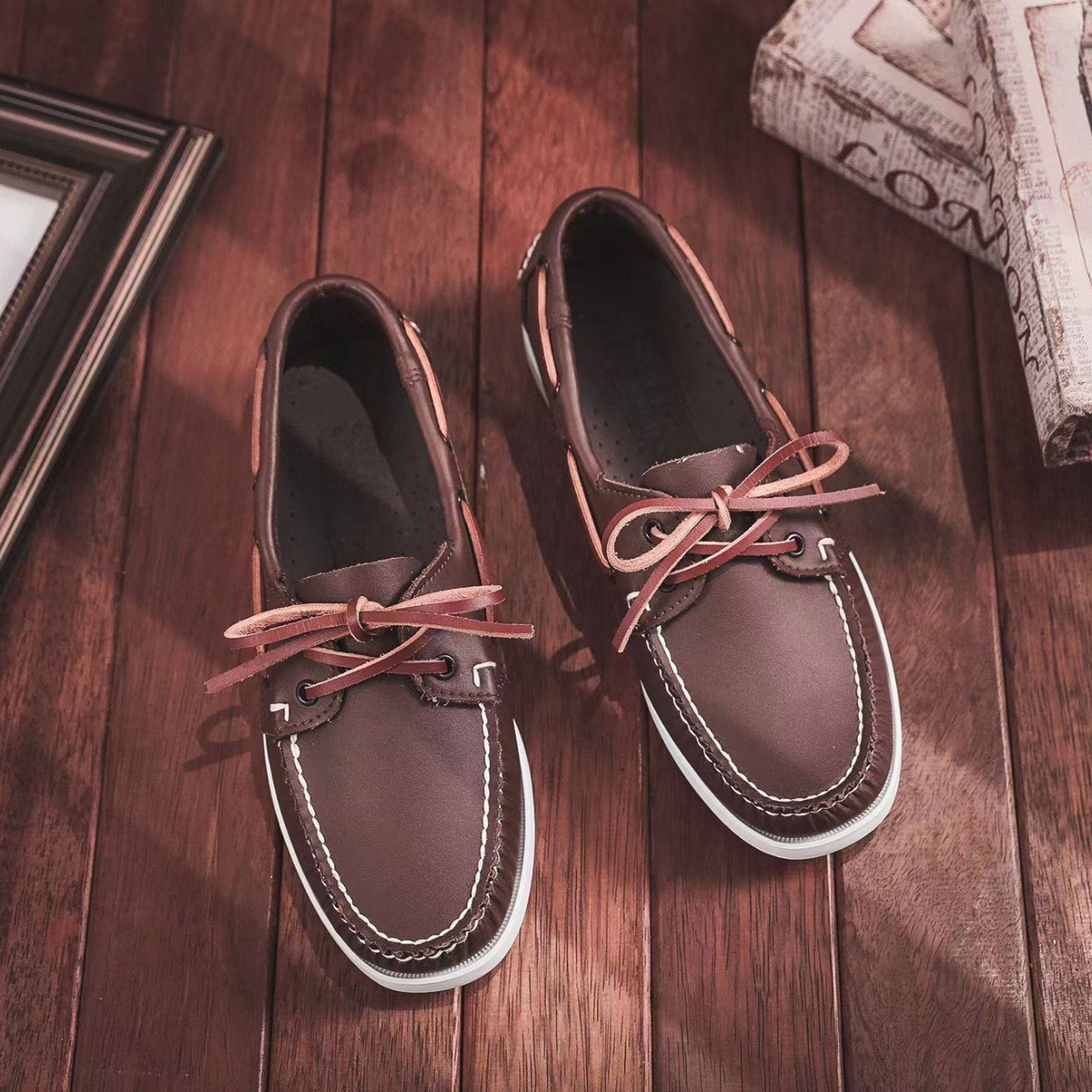 Men’s Brown Leather Moccasin Loafers