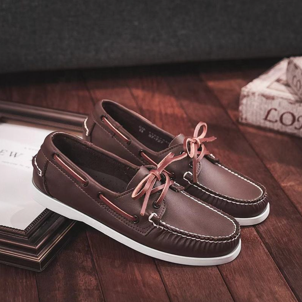 Men’s Brown Leather Moccasin Loafers